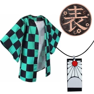 Fantasia Kimetsu No Yaiba Tanjiro Moeda E Colar Demon Slayer