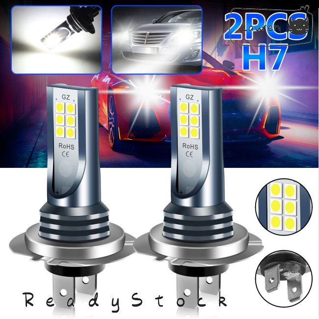 Lauren 2pcs H7 Led Headlight Kit Lâmpadas De Teto Para Carro Nevoeiro Alto Feixe Baixo 110w 30000lm Super-Bright 6000k Branco