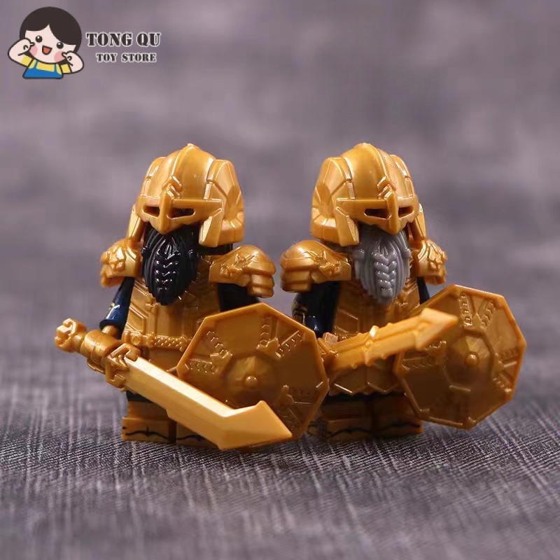 Mini-figuras Guerreiras Medievais O Senhor dos Anéis Anão Guerreiro Bloco de Construção Coleção de Brinquedos Ornamentos Modelo Presente