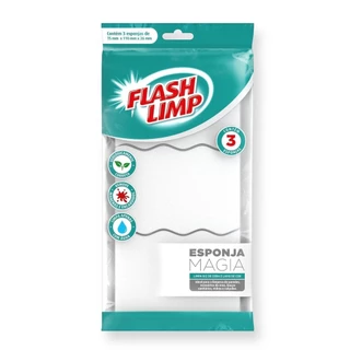 Kit 10 Esponja Magica Flash Limp Limpeza