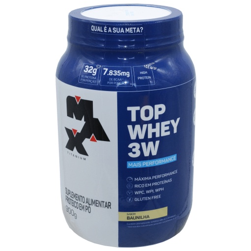 Top Whey 3w Mais Performance Max Titanium 900gr Baunilha