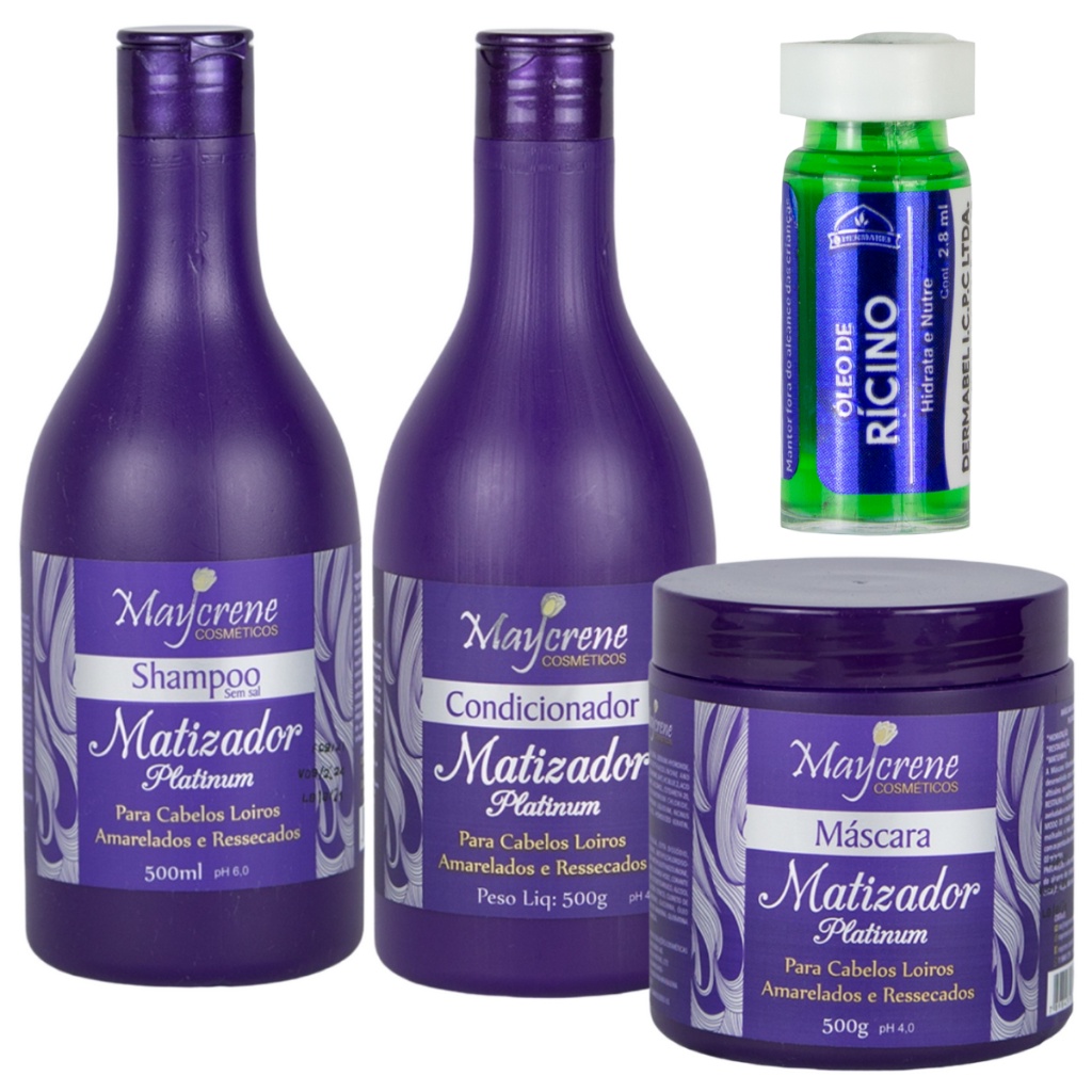 Kit Matizador Desamarelador Loiros Louros Brancos Amarelados | Shopee ...