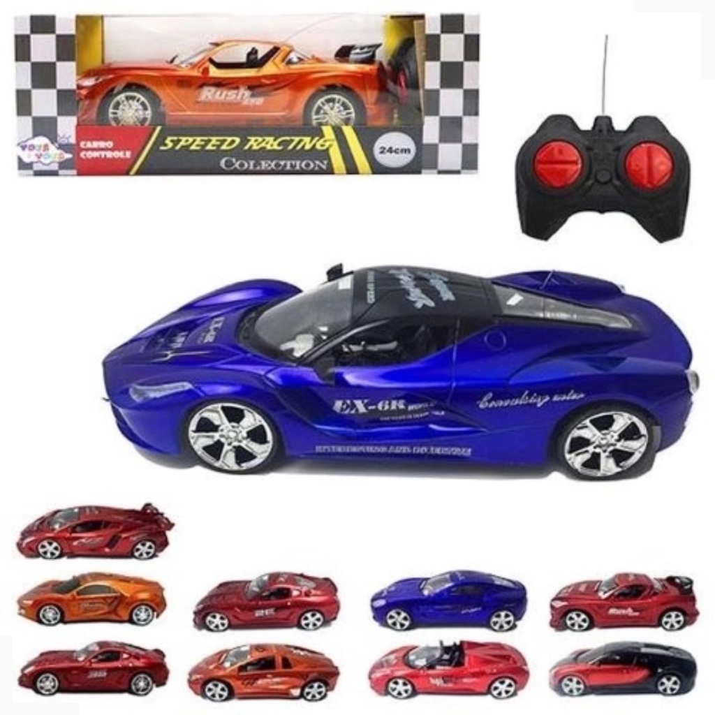 Brinquedo Carro Toys & Toys Carro de Telecomando Speed Racing Collection 24cm ,4 Canais - Multicolor