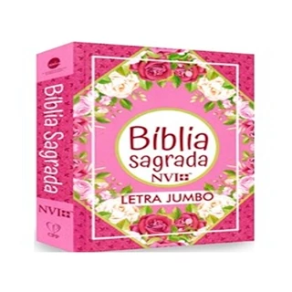 Bíblia Sagrada | Letra Jumbo | NVI | Capa Dura | Rosa Geométrica