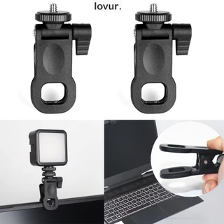 LOVUR 2 Pcs Mini Clip De Preenchimento De Luz , 1/4 Suporte De Flash De Câmera De Plástico Para Montagem Em Parafuso , Telefone Móvel Portátil Computador Fixa LED Selfie Acessório De Fotografia