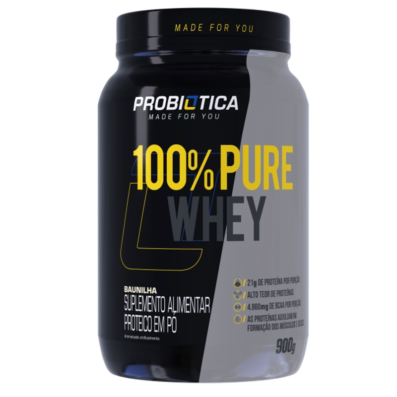 Probiotica – Whey 100% Pure 900g – Baunilha