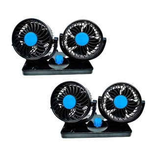 Kit 2 Ventilador Automotivo Duplo Carro Caminhão Ajuste 12V
