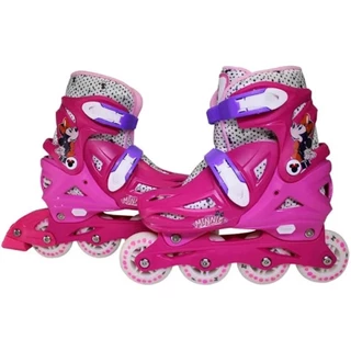 Patins Infantil Inline Ajustável Minnie Tamanho 35-38 Multikids - BR1161