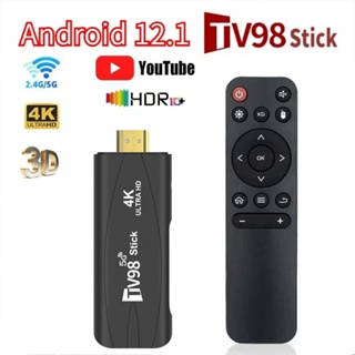 TV Stick TV98 Mini TV Stick Android 12.1 4K HD 2G 16G TV Box 2.4G 5.8G Dual  Wifi Smart TV Box H.265 Reproductor Multimedia Receptor De TV Set Top Box  230831 De 14,67 €