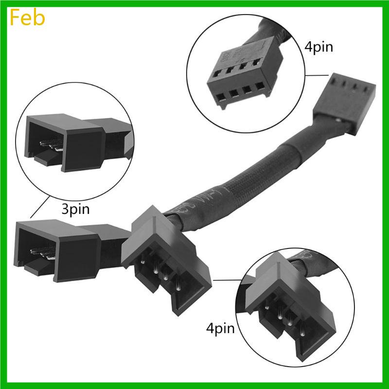 Fev CB-Y4P Cabo Do Ventilador De 4 Pinos PWM Y Splitter 1x4 A 2x4 ...