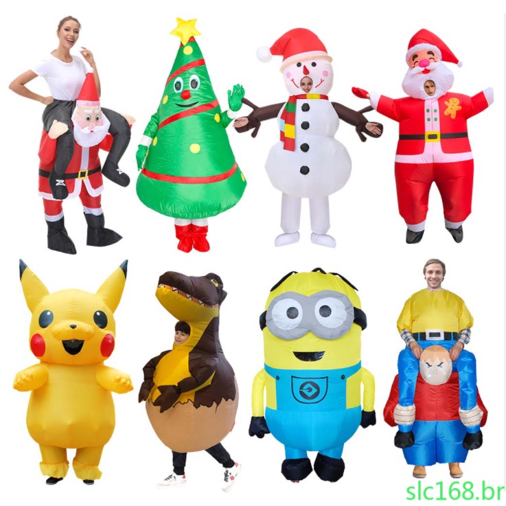 Fantasia Inflável De Pikachu/Anime/Páscoa/Carnaval De Natal Para  Adultos/Crianças De 150-180cm