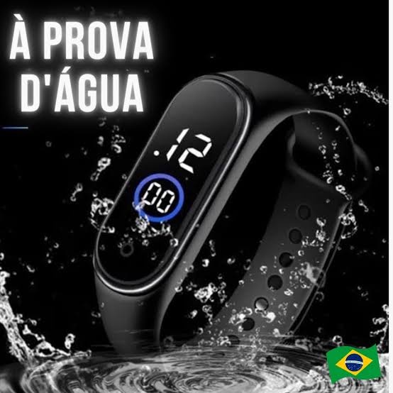 Relógio Digital Smartwatch A Prova D'agua Led