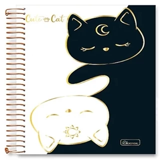 Cad esc 01x1 cute cat cadersil 723002 em Oferta na Shopee