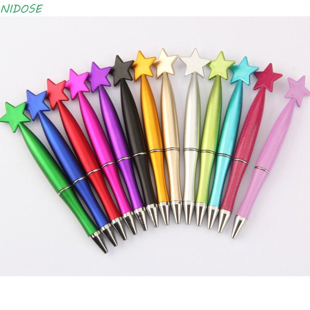 Caneta Esferográfica NIDOSE , Material De Papelaria Em Forma De Estrela Lisa , Pentagrama Escritório Criativo Cute Gel Canetas Rollerball Natal