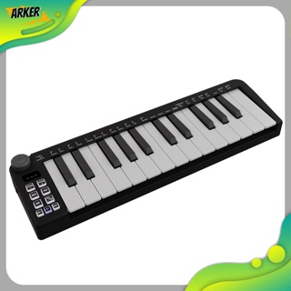 Controlador M-WAVE mini teclado portátil USB y controlador MIDI con 25  teclas