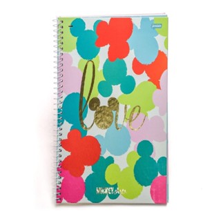 Caderno Espiral Capa Dura Mickey Love 10 Materias 160 Folhas