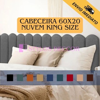 KIT Cabeceira Estofada Nuvem 60x20cm Para Cama King Size(10 PEÇAS)