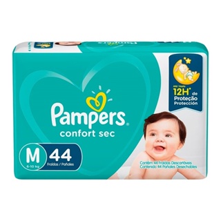 Fralda Descartável Pampers Confort Sec Tamanho M - Embalagem com 44 Fraldas