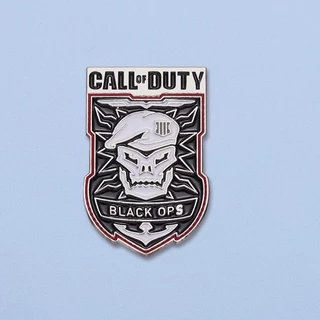 Call of Duty Black Ops Pin Esmalte Preto Brochura Escudo Lapela Crachás Jóias Decoração Presentes Para Fãs