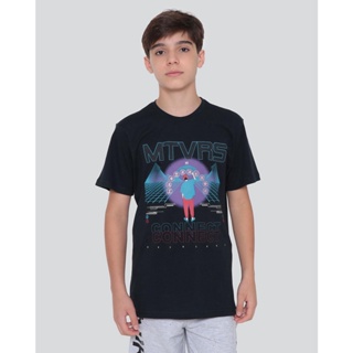 Camiseta Juvenil Estampa Multiverso Overcore Preta