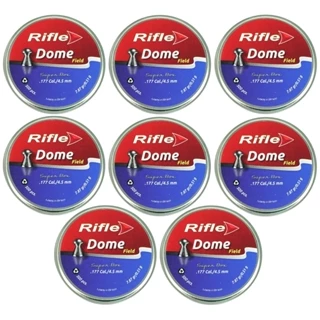 8x Chumbinho/Espingarda 4.5mm Rifle 500un Dome 7.81gr