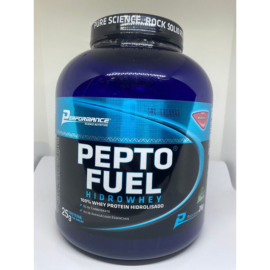 Pepto Fuel Whey Hidrolisado 2kg Morango Performance