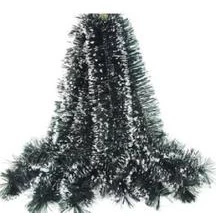 KIT 3 Festão De Natal Verde Nevado Decoração Arvore De Natal Fosco 8cm x 2m