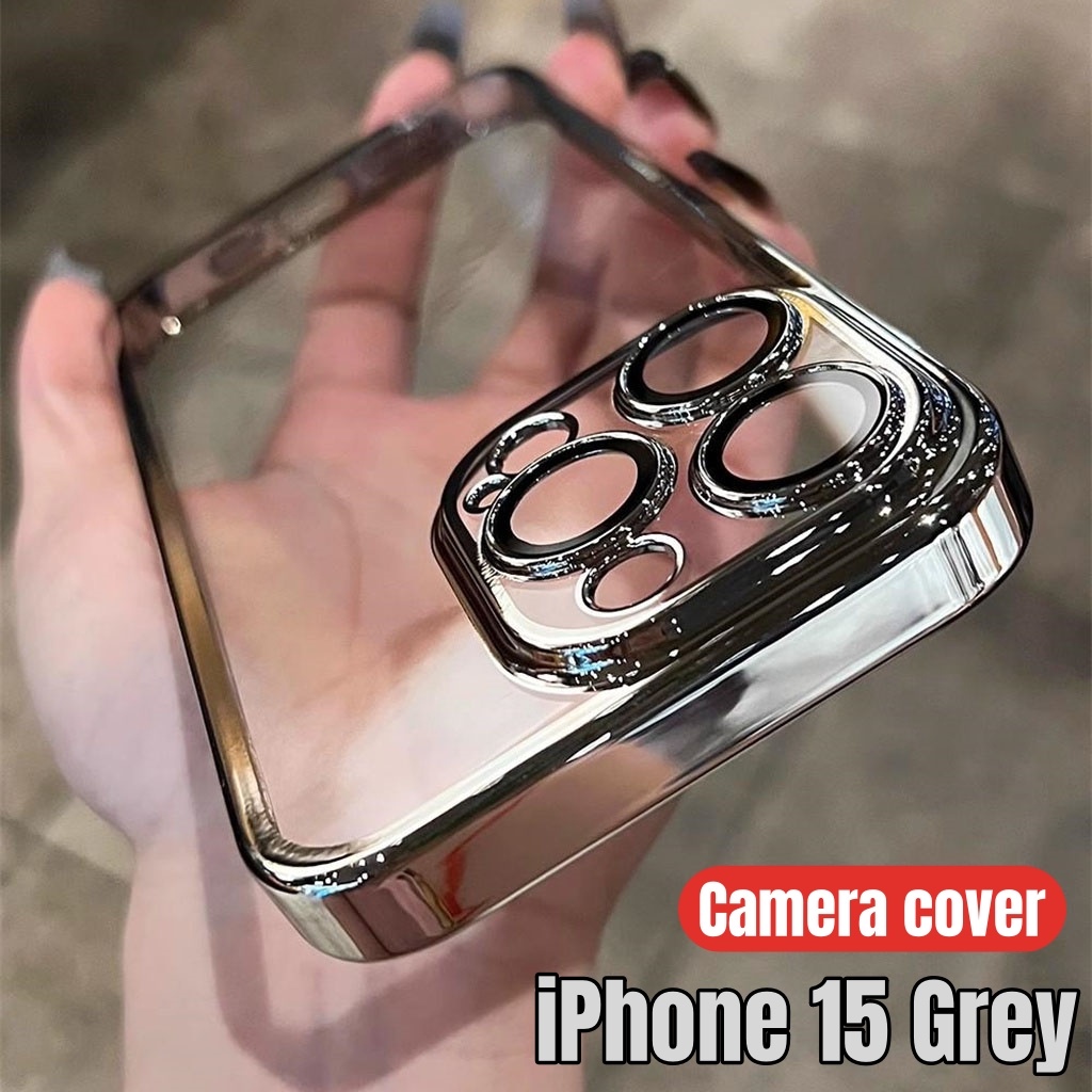 Capa Protetora Para Lentes De Proteção Da Câmera iPhone 15 Pro Max 15 Mais 12 13 14 De Luxo Transparente À Prova De Choque Macia TPU