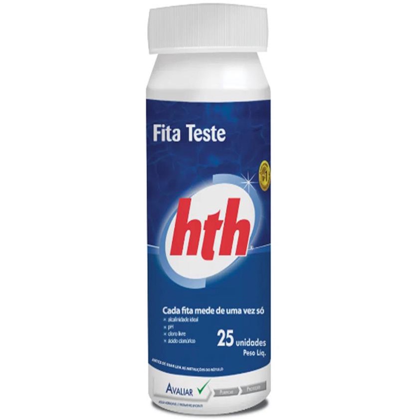 HTH Fita Teste de PH e Alcalinidade de Piscina 25 Unidades | Shopee Brasil