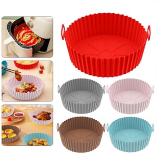Tapete Silicone 20Cm Para Fritadeira Sem Óleo Bandeja De Cozimento Reutilizável Lavável