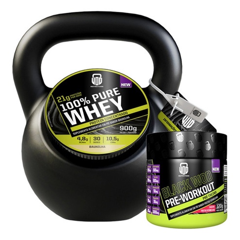 Kit 1x Whey Protein Puro 900g + Black Pré-workout 120g – Wod