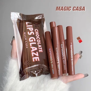 Conjunto De 5 Peças De Esmalte Labial Fosco De Chocolate MAGIC CASA Aveludado Maquiagem À Prova D