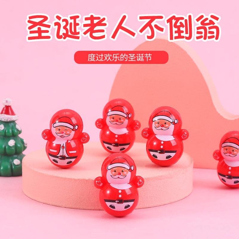 Desenho Animado Tumbler Toy Santa Funny Desktop fidget Swing Relief Stress Kids's Birthday Gift Presentes De Natal Para Crianças