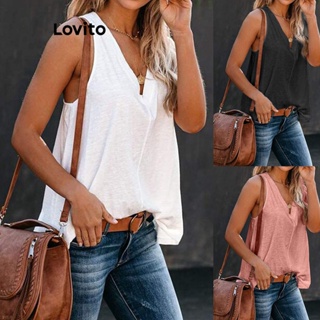 Lovito Regata Básica Lisa Casual Para Mulheres LNL42123