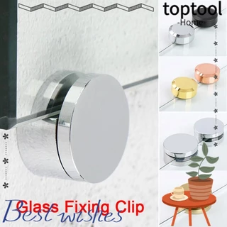 TOPTOOL Glass Suporte De Prateleira , Braçadeira De Vidro Para Montagem Na Parede , Acessórios Móveis Ferragens Suportes De Cobre Sem Moldura Banheiro