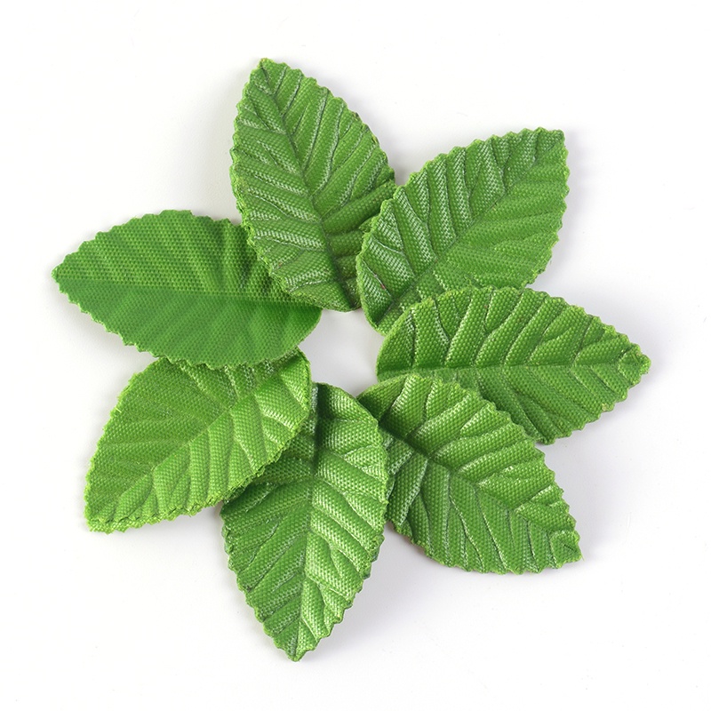 150 Pçs Folha De Árvore Verde Folhas De Flores Artificiais Para Casamento Decoração De Casa Bordado DIY Fleurs Scrapbook