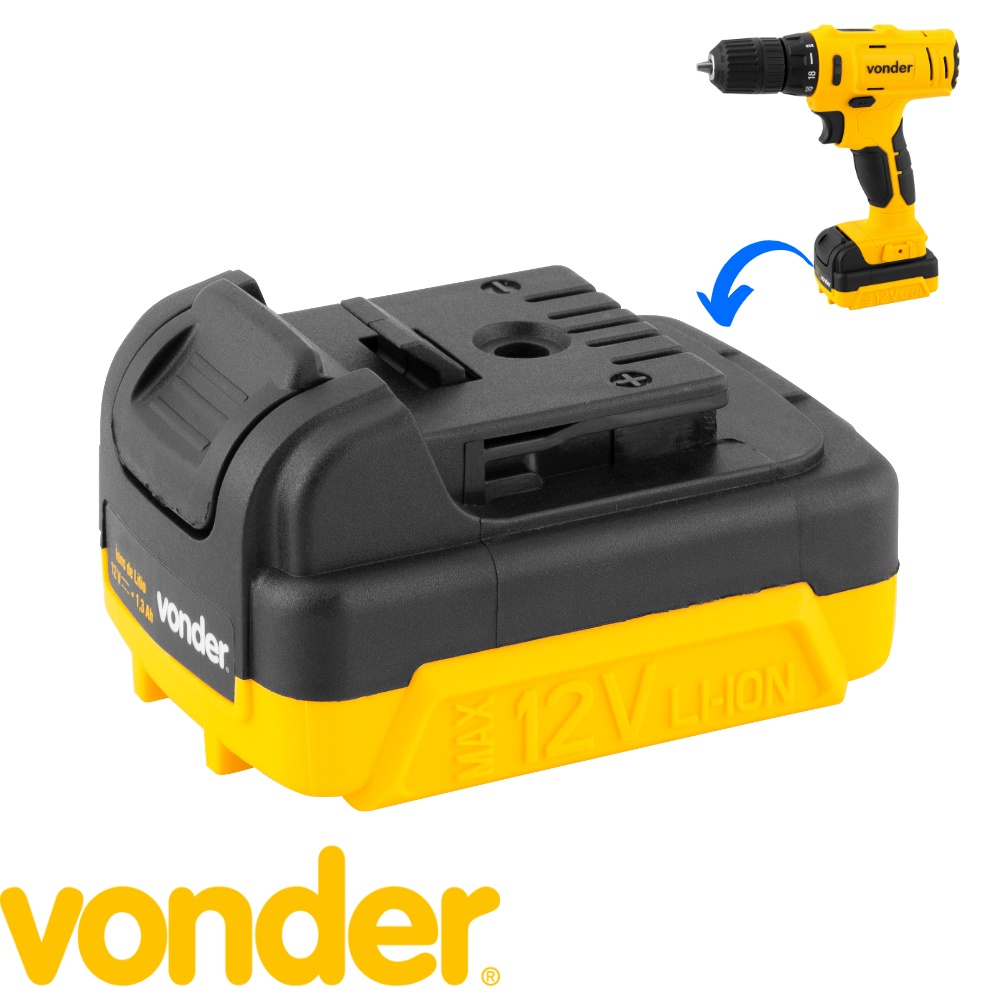 Bateria Parafusadeira Vonder E Dwt Pfv120 Pfv120i Lítio