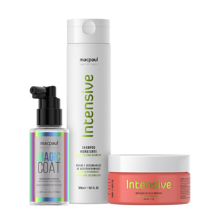 Kit Shampoo e Máscara Intensive e Magic Coat Macpaul