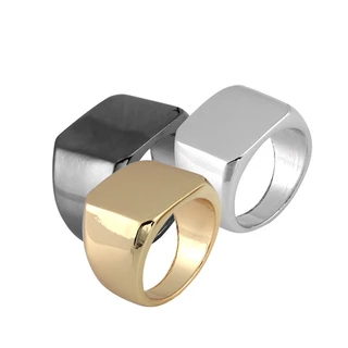 Anel Dedeira liso Masculinos detalhes elegantes anel aco inox 316L