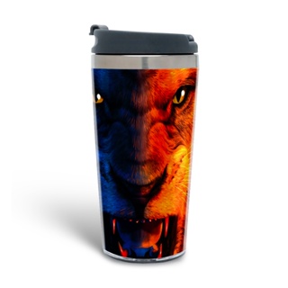 Copo Termico Personalizado Inox Leão Motivacional Diaria 450 ml