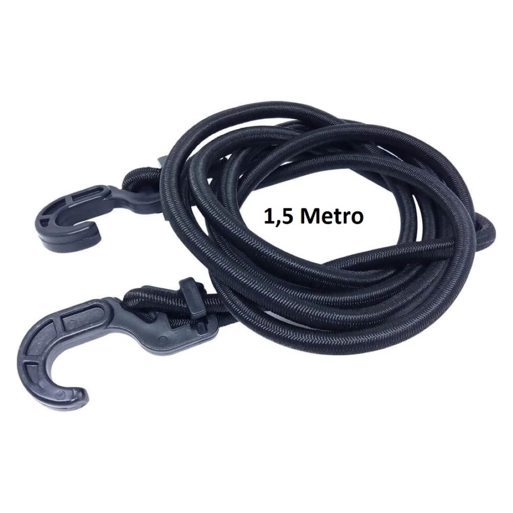 Elastico Corda Aranha Extensor Ponta Gancho Plastico - 1.5 Metro