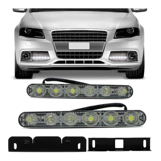 Par Farol Auxiliar Universal 6 Leds Luz Branca Daylight Drl
