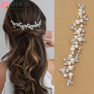 HOUR Crystal Headband Casamento Ornamento Capilar Rhinestone Grampo De Noiva Feito A Mão