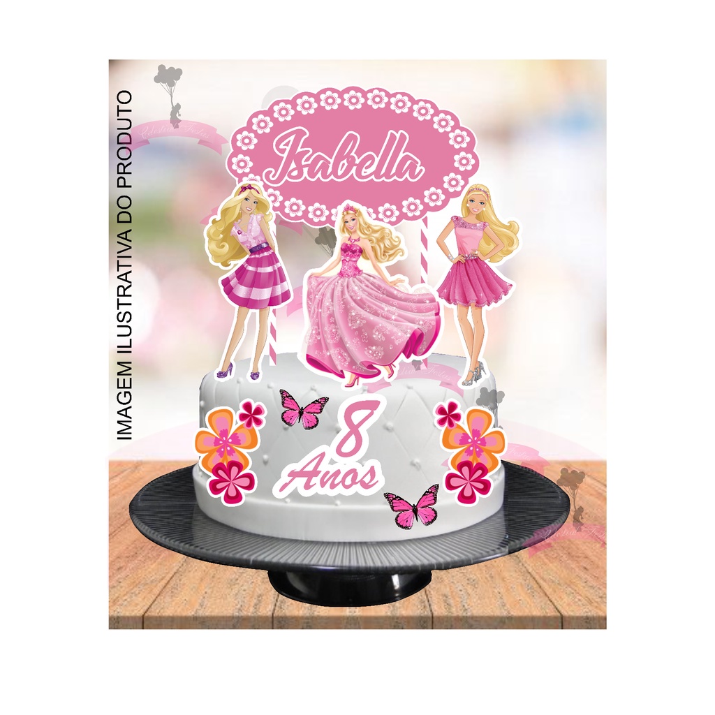 topper bolo barbie em Promoção na Shopee Brasil 2023