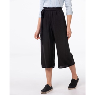 Calça Feminina Pantacourt Amarração Preta