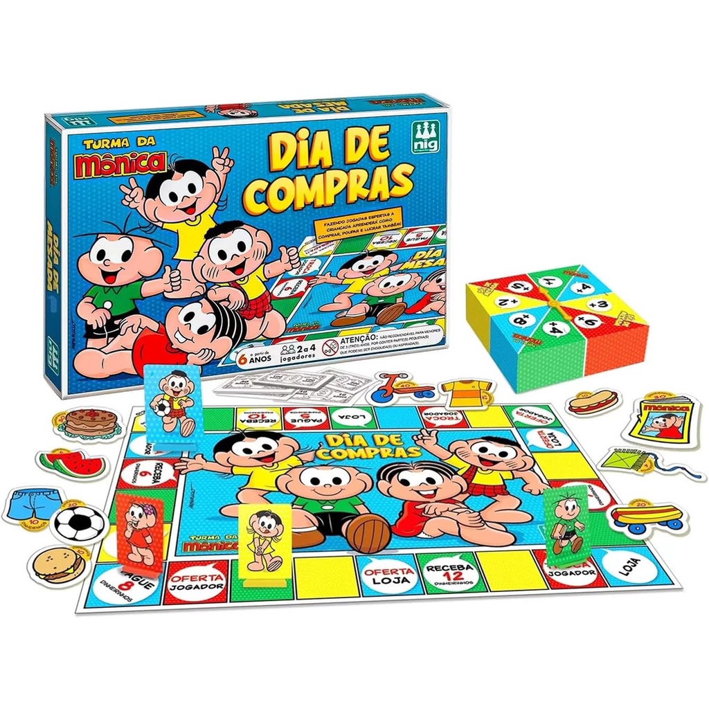 Jogo Infantil Dia de Compras Turma da Mônica Brinquedo Educativo 7