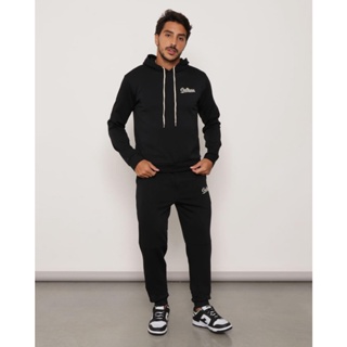 Calça Masculina Jogger Bordado Culture Helanca Preta