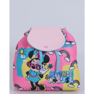 Mochila Infantil Gliter Minnie Mouse Disney Rosa UN