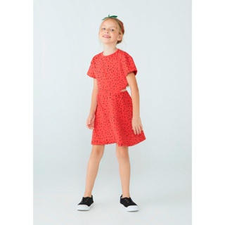 Vestido Infantil Curto Animal Print