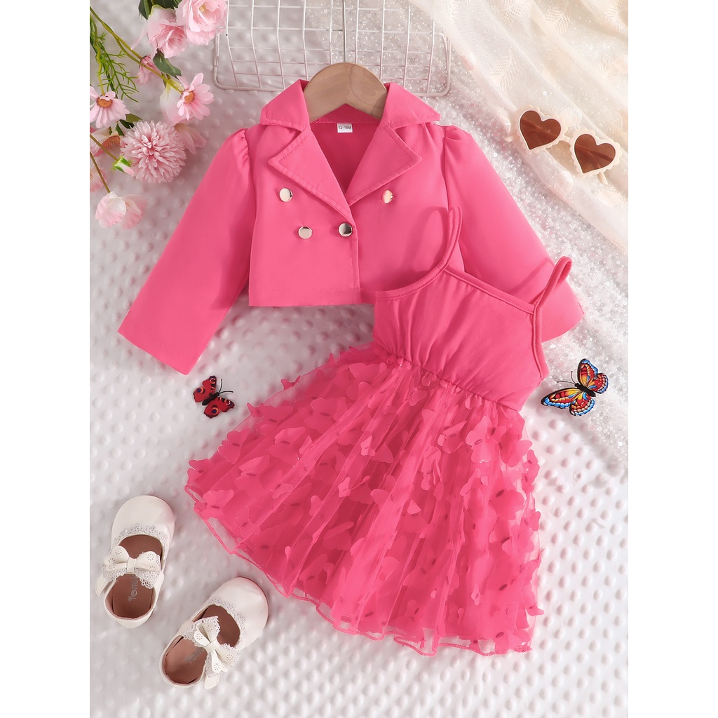 Conjunto Roupa Infantil Menina 1-5 Anos Moda Manga Comprida Botão ...